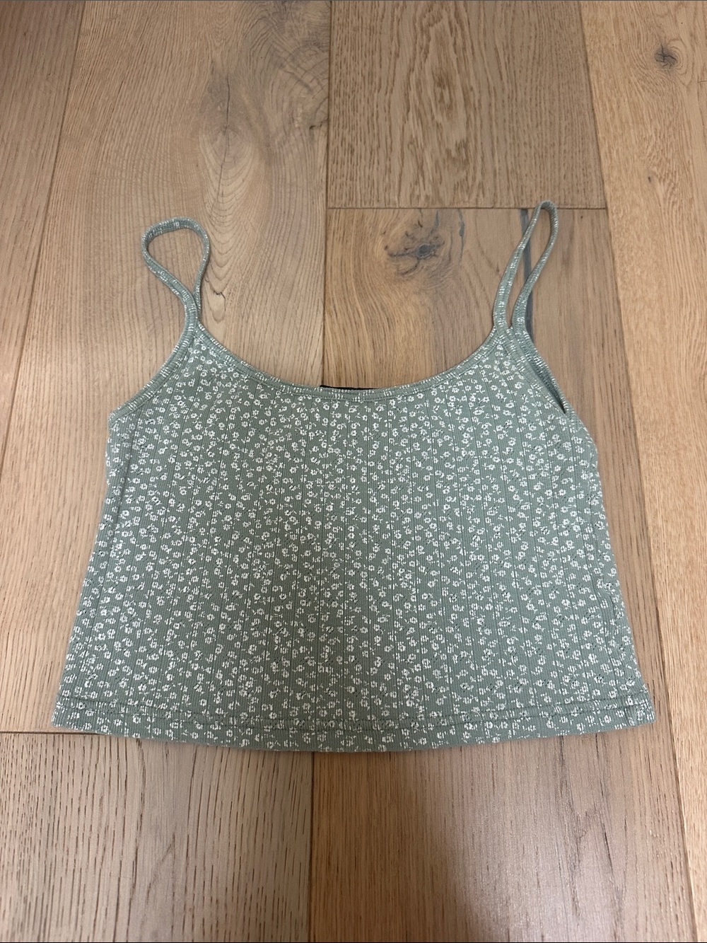Brandy Melville Sage green floral tank